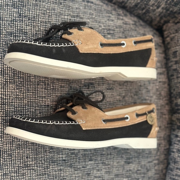 CHANEL moccasins loafers dark grey 2 tone - Picture 7 of 9